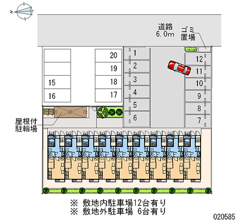 レオパレスクレール 月極駐車場