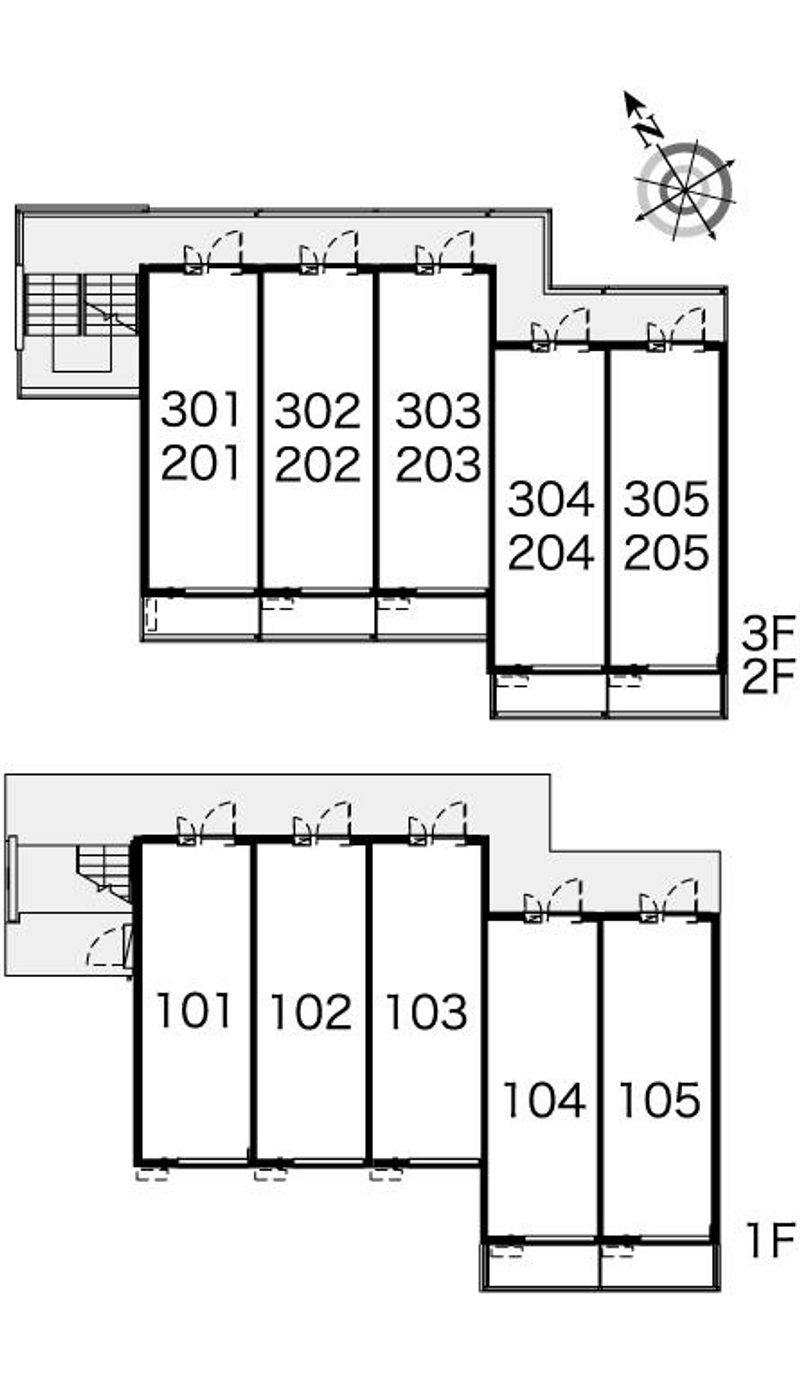 leopalace Daimonsaka Shita 평면 배치도