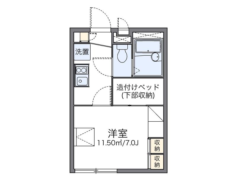 レオパレスグレイス 間取図