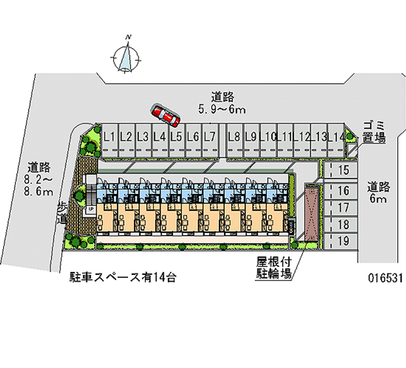 レオパレスブランドール 月極駐車場