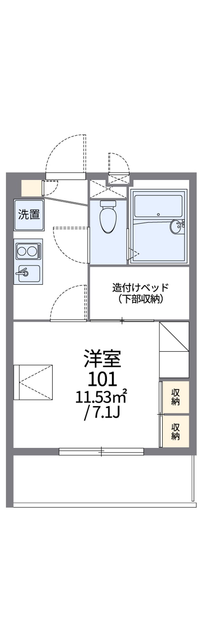 レオパレス多摩ぶらーま 間取図