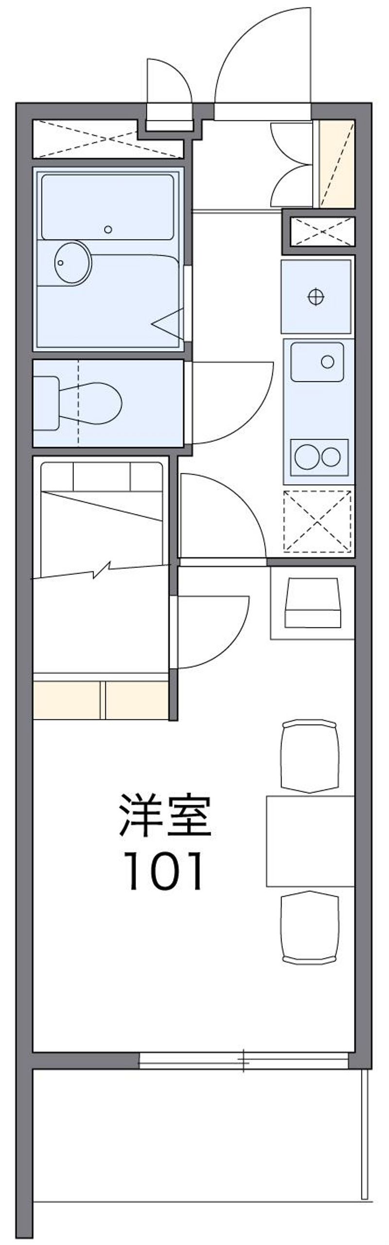 レオパレスベルツリー 間取図