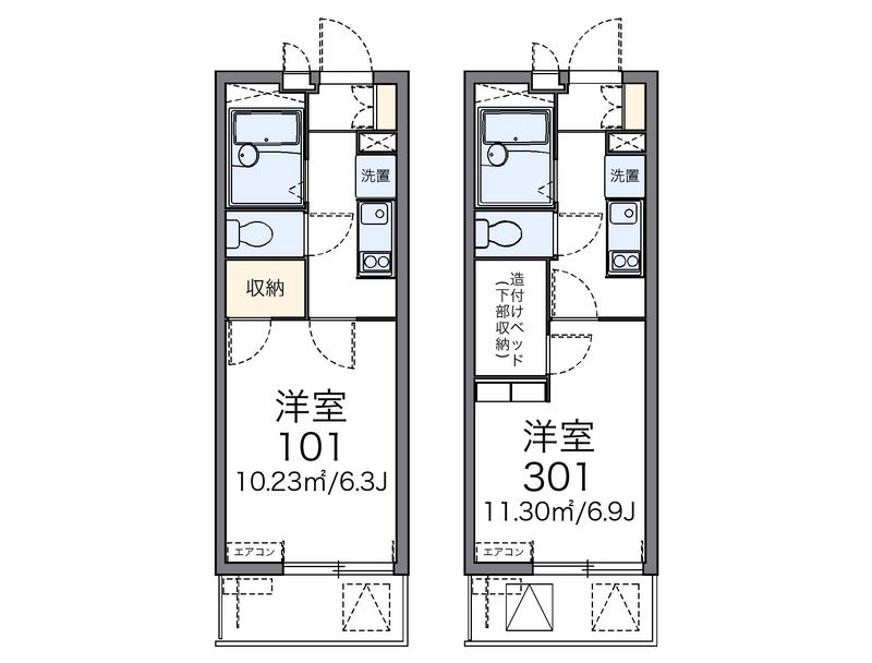 レオパレスプレステージ草加 間取図