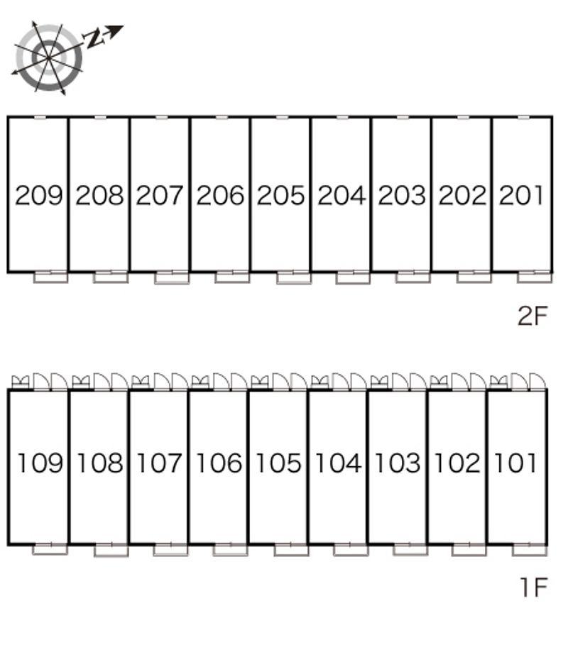 レオパレス亜紀 間取配置図