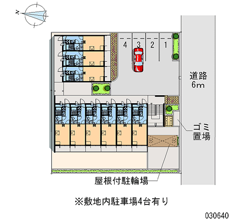 レオパレススプルース 月極駐車場