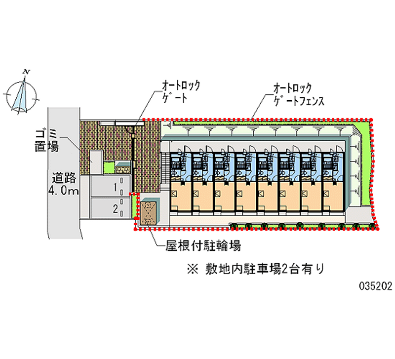 レオパレスクレストヒルズ向原 区画図