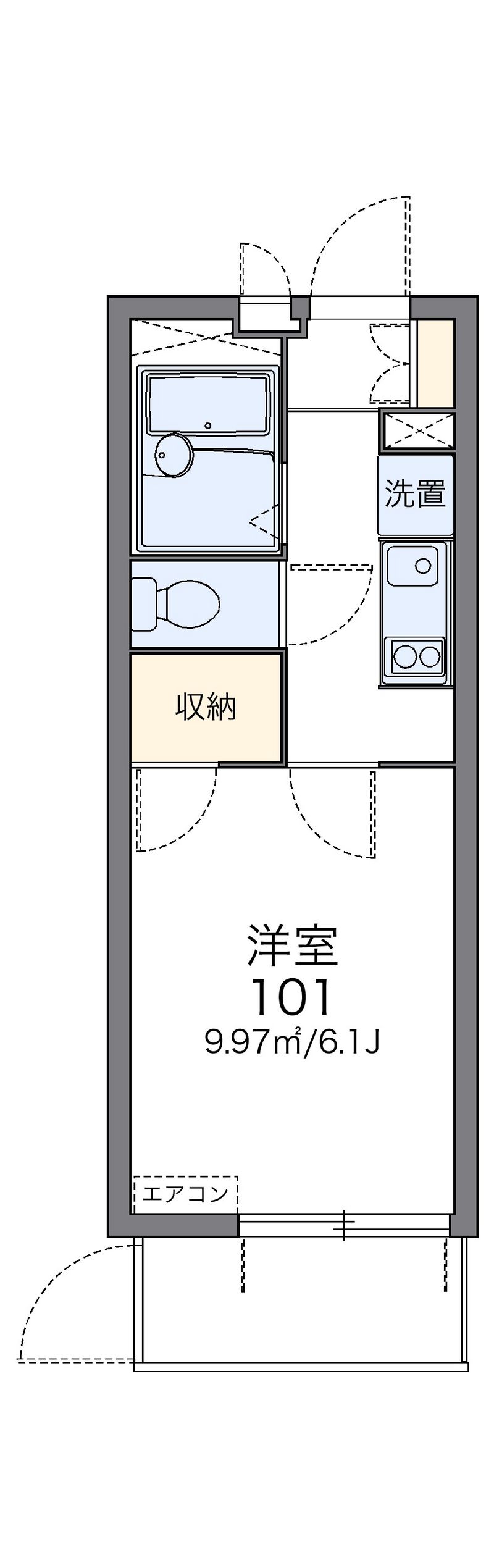 レオパレスプランドール鶴見 間取図