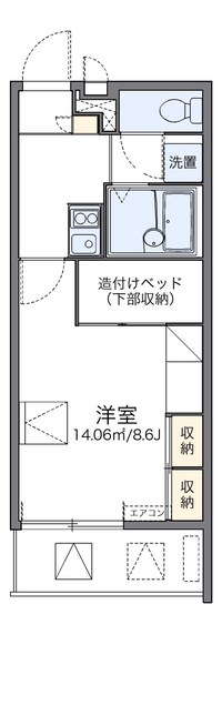 レオパレスパールアケノ第６ 間取り図