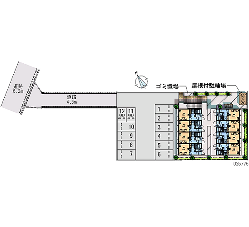 レオパレスサンクラ 月極駐車場