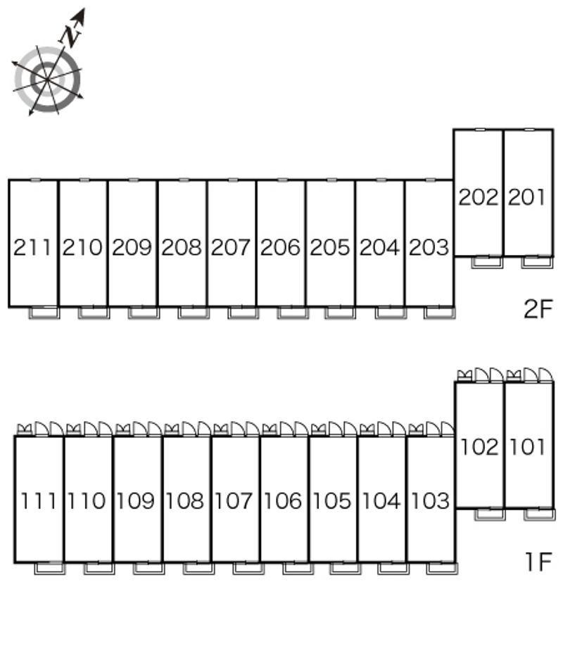 レオパレスやまもと 間取配置図