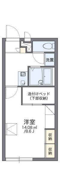 レオパレスセブエル秋里 間取り図