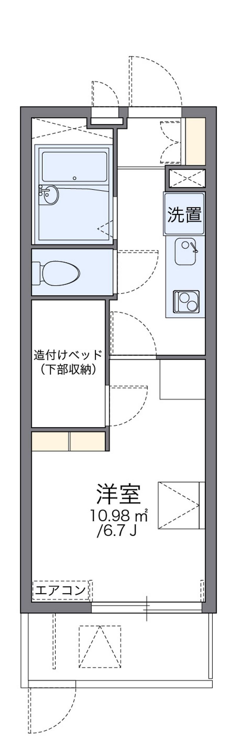 レオパレスパフ 間取図