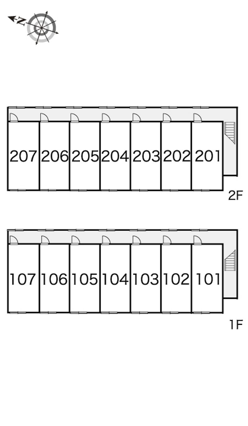 レオパレスＮ２１北大 間取り配置図