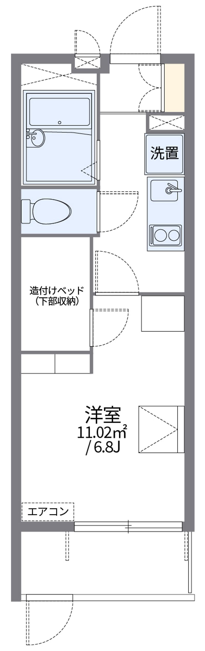 レオパレス谷中 間取り