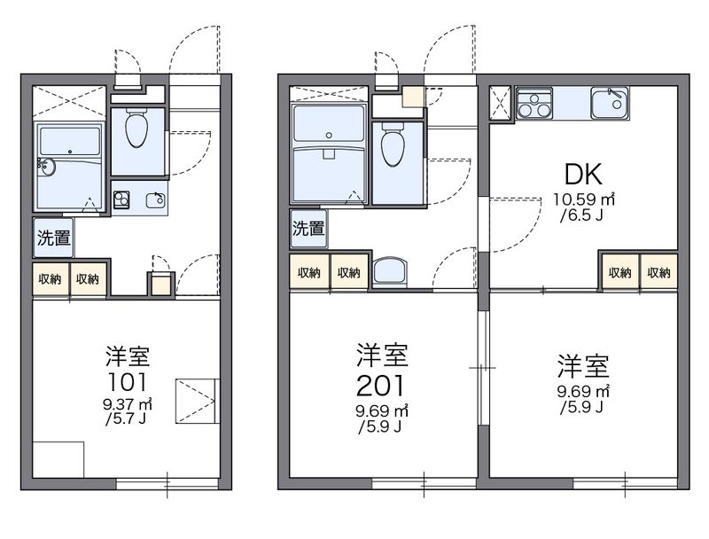 レオパレス入船 間取図