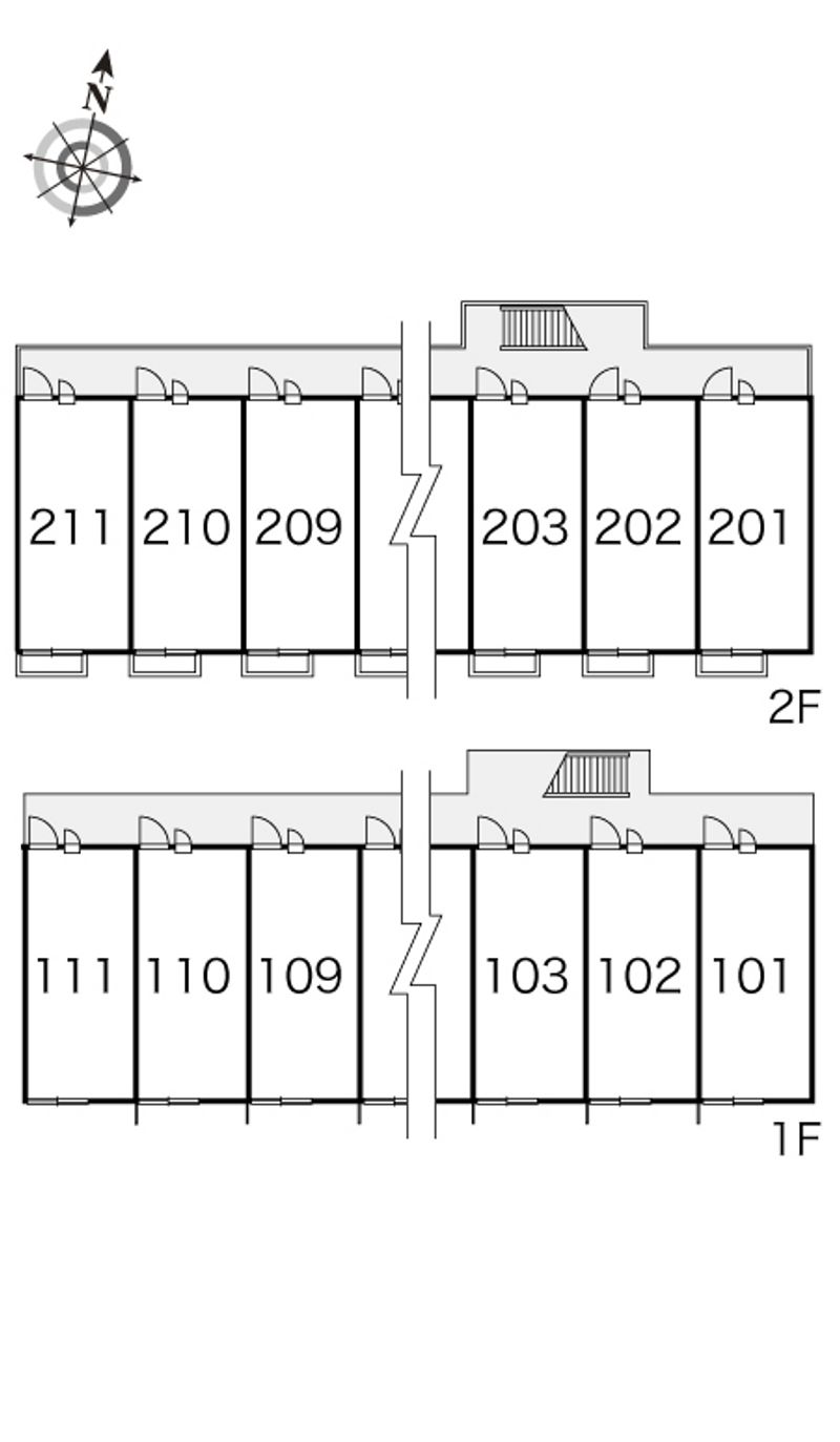 レオパレス小波瀬 間取り配置図
