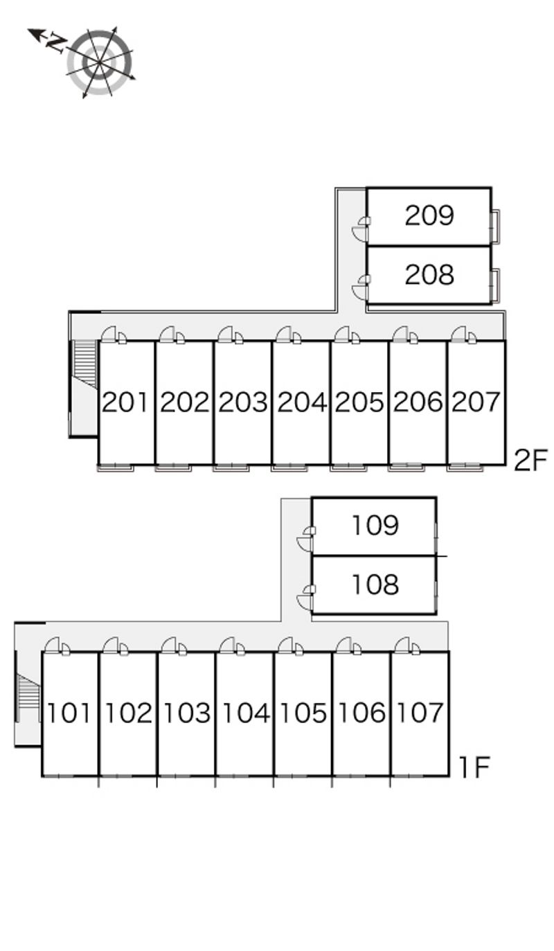 レオパレス浜ノ宮 間取配置図