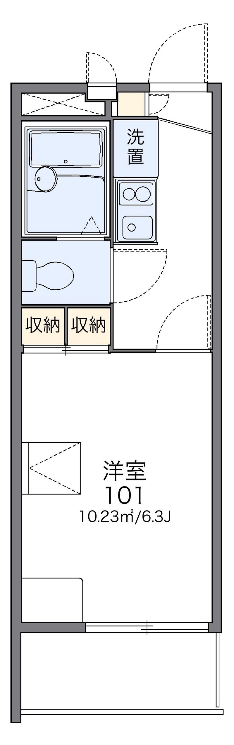 レオパレスドミール 間取図