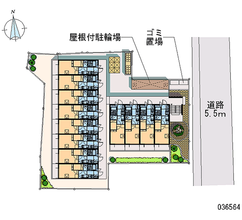 レオパレスグランキャスル新町 区画図