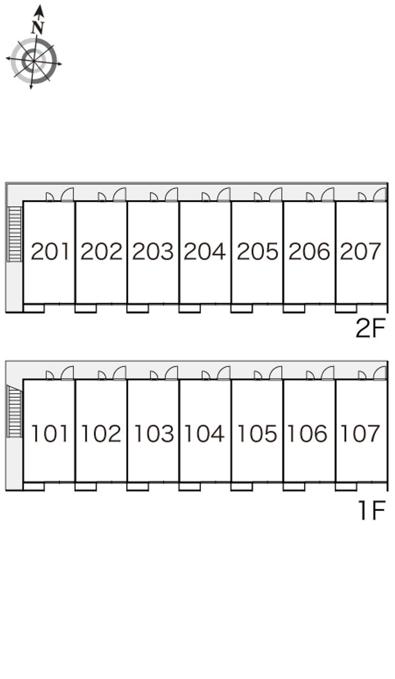 レオパレスシャンテ御経塚 間取配置図