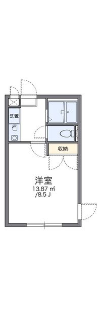 レオパレスラークスパー玉村 間取り図