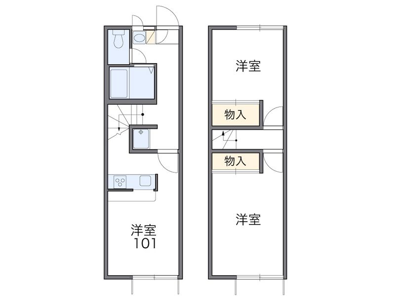 レオパレスロワール三条Ｂ 間取図