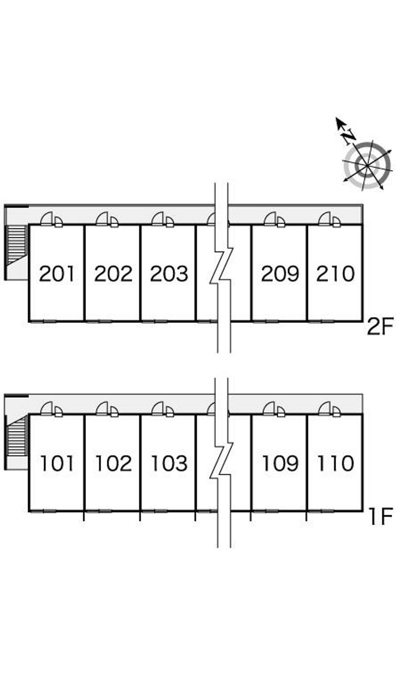 レオパレスめぞん恵智川 間取り配置図