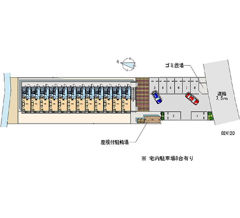 レオパレス三郷Ⅱ 区画図