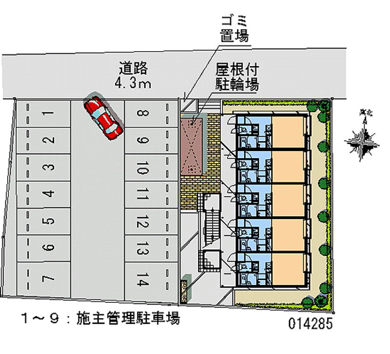 レオパレスブルーム・フィールド 区画図