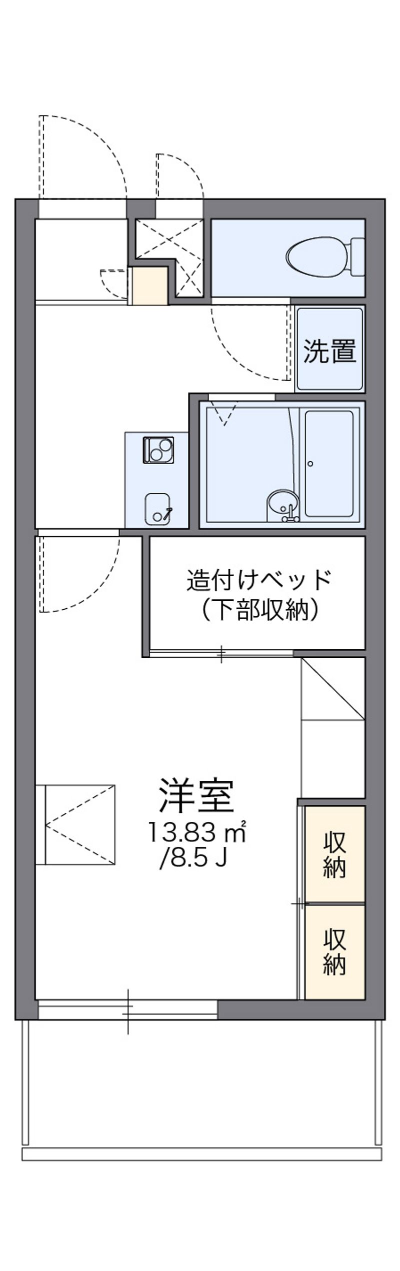 レオパレス城間 間取図