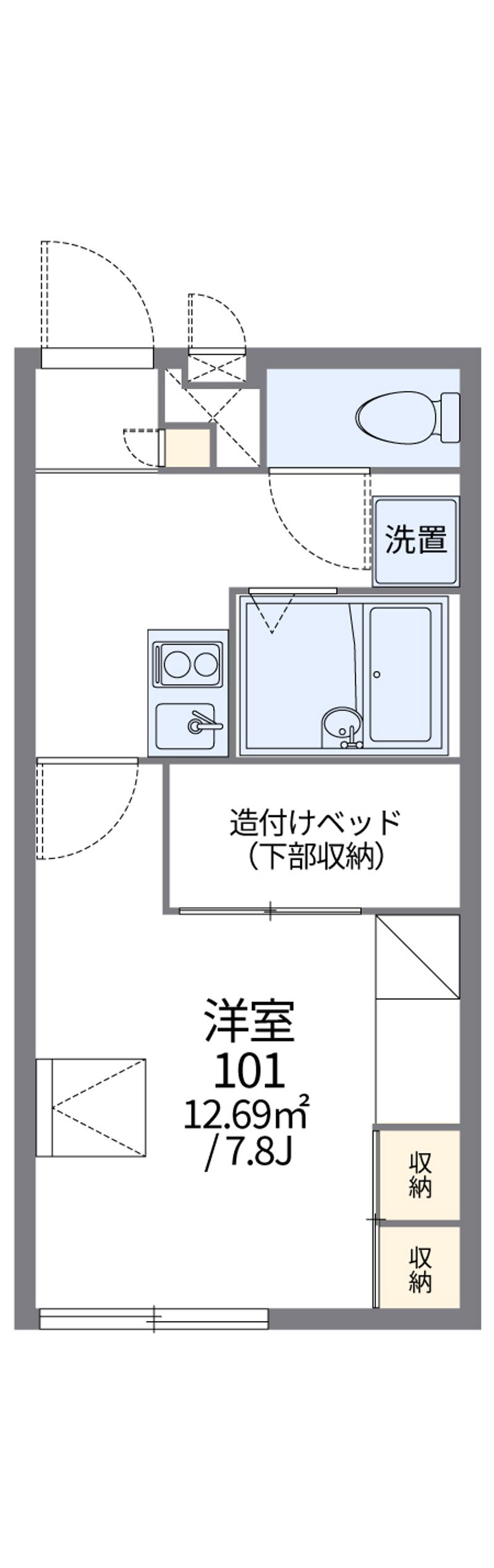レオパレスプラヌス木津 間取図