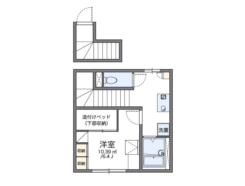 レオパレスプラド岩塚 間取図