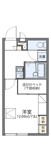 レオパレスビララッフィナートＭ 間取り図