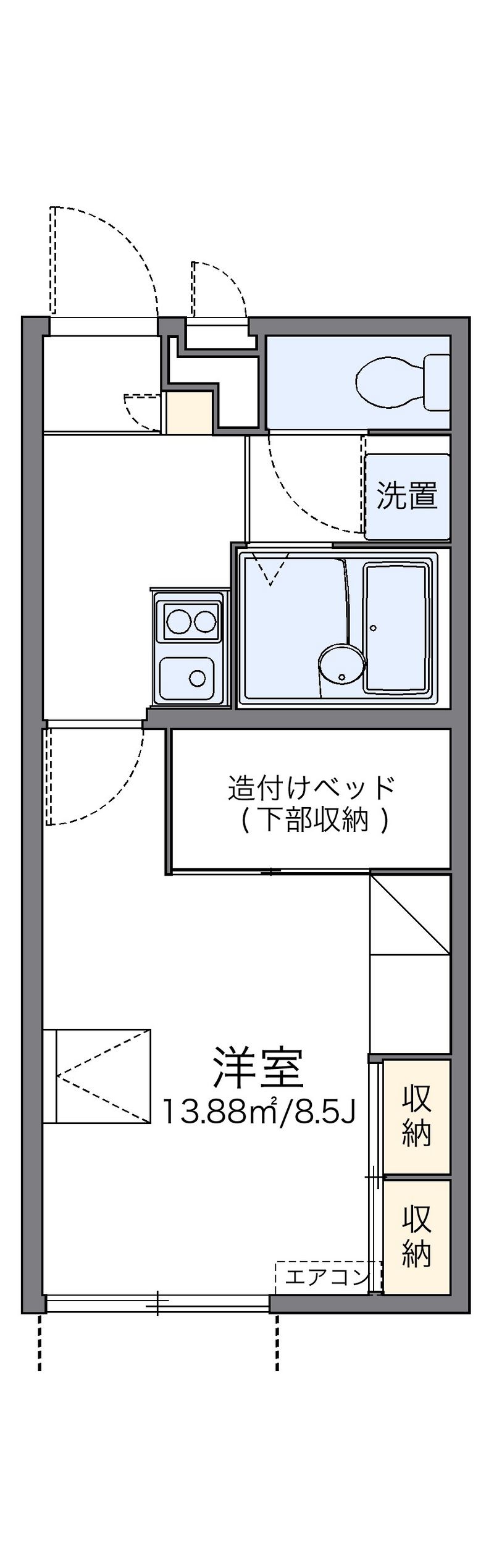 レオパレスさと 間取図