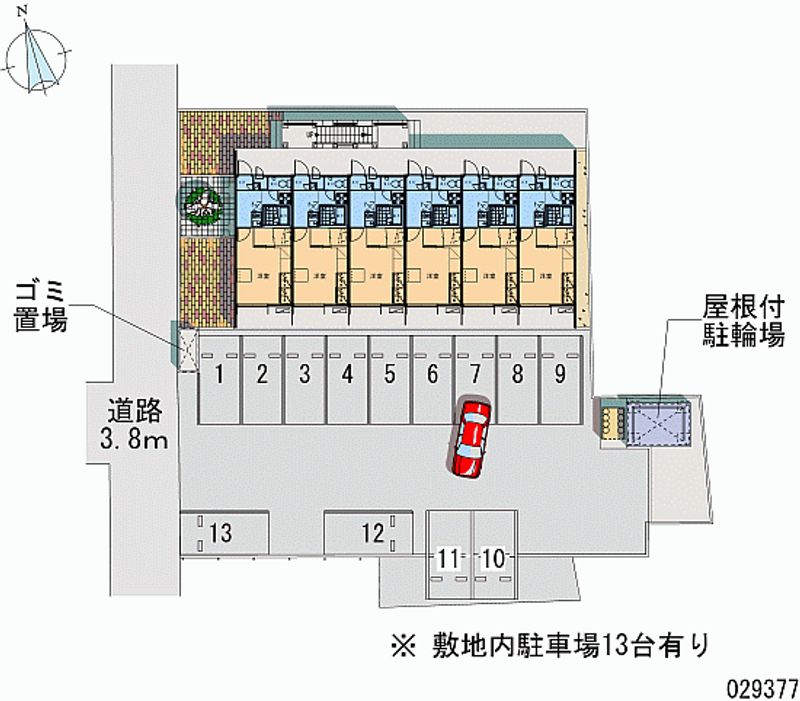 レオパレス蓬莱 月極駐車場