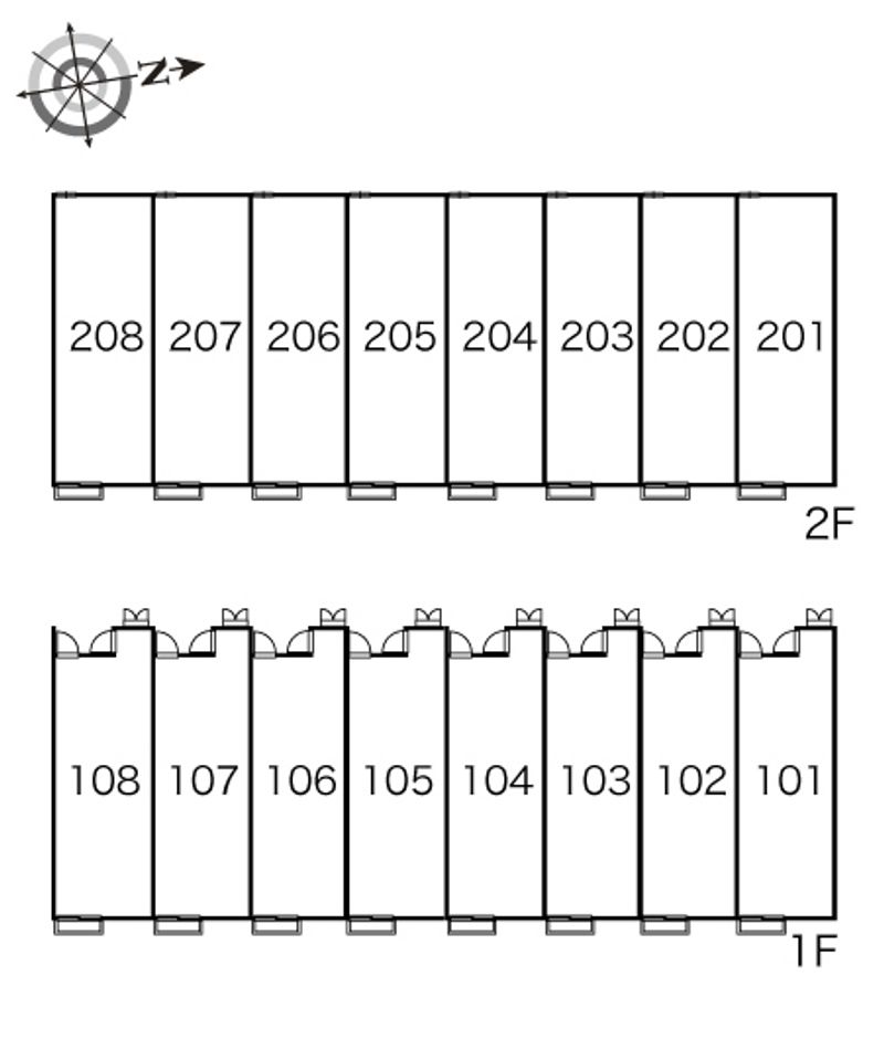 レオパレス喜楽楽１ 間取配置図