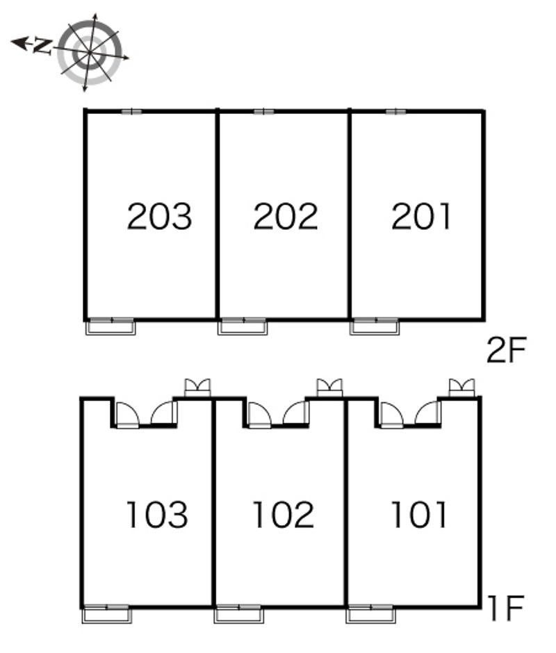 レオパレス冬月花Ⅰ 間取り配置図