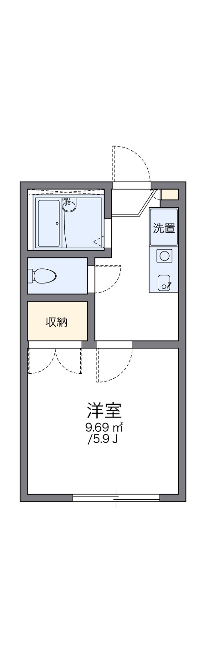 レオパレスＫＵＲＯＩＳＨＩ 間取図