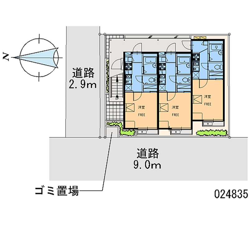 レオパレス虹 区画図