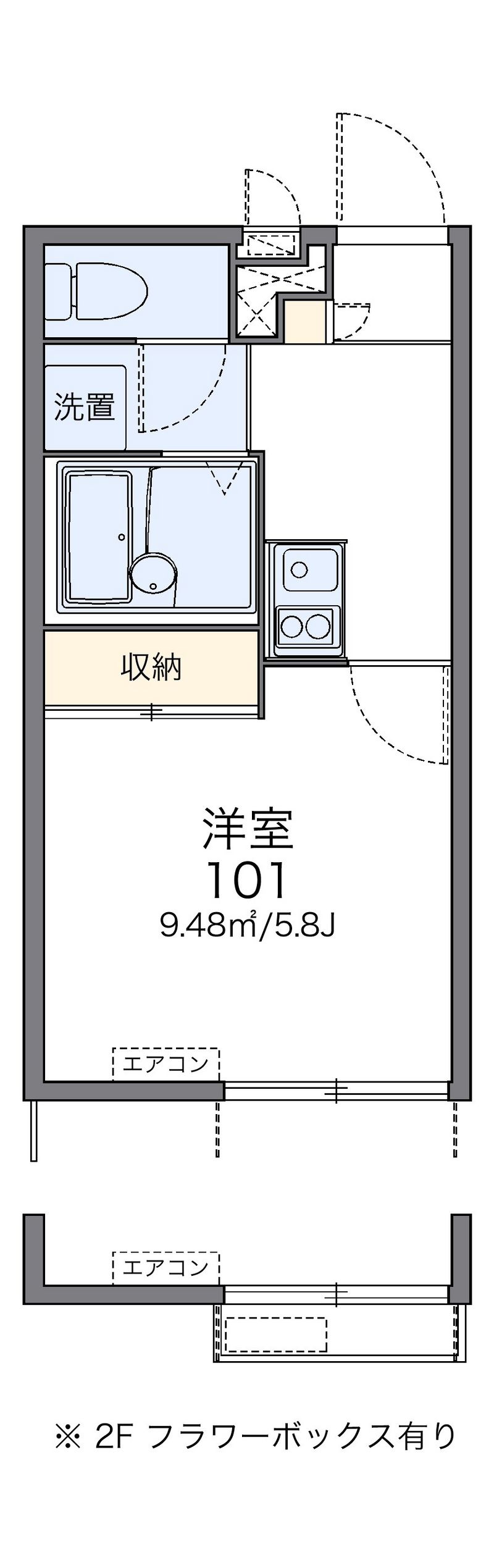 レオパレスビボ 間取図