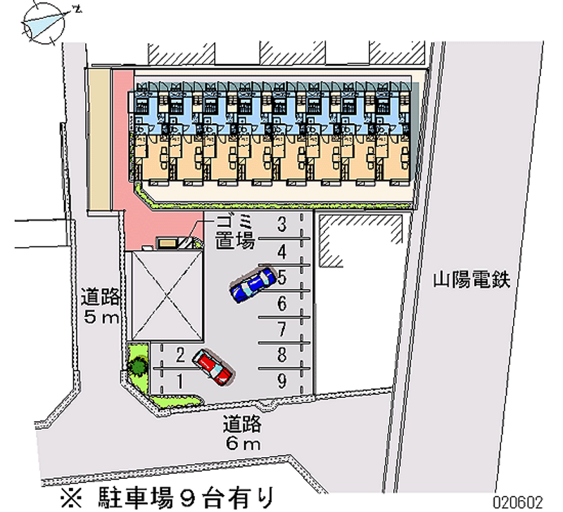 レオパレスフルール 月極駐車場