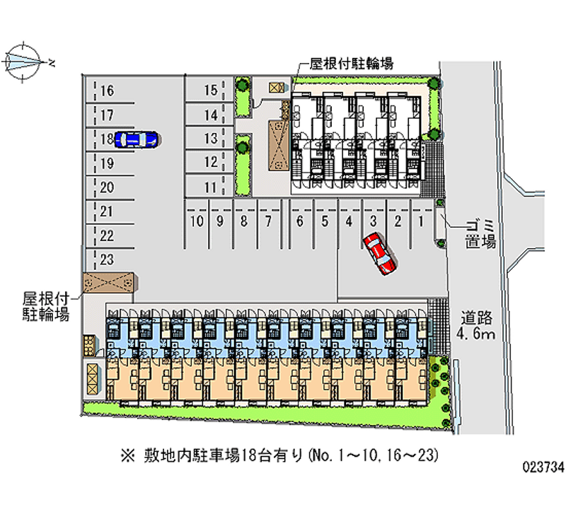 レオパレス中浜 月極駐車場