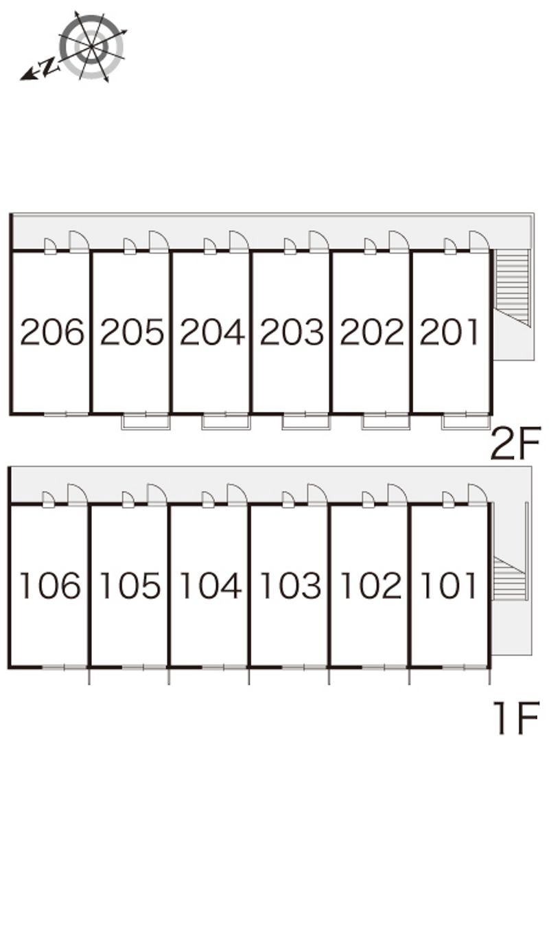 レオパレスフレッシュ汐垂 間取配置図