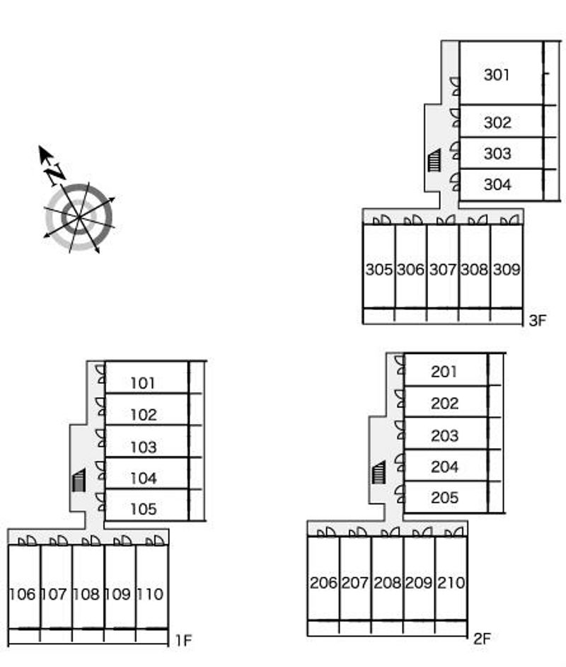 レオパレス柏の丘 間取配置図