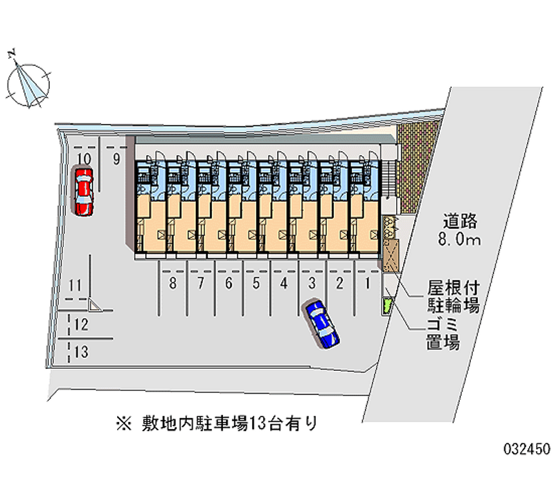 レオパレスジュネス 月極駐車場