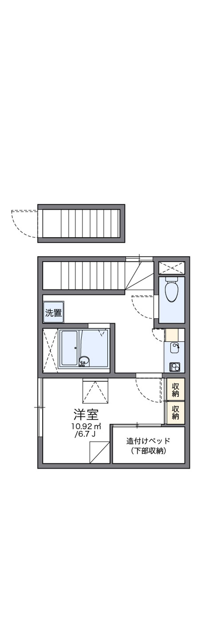レオパレス琥珀館 間取り