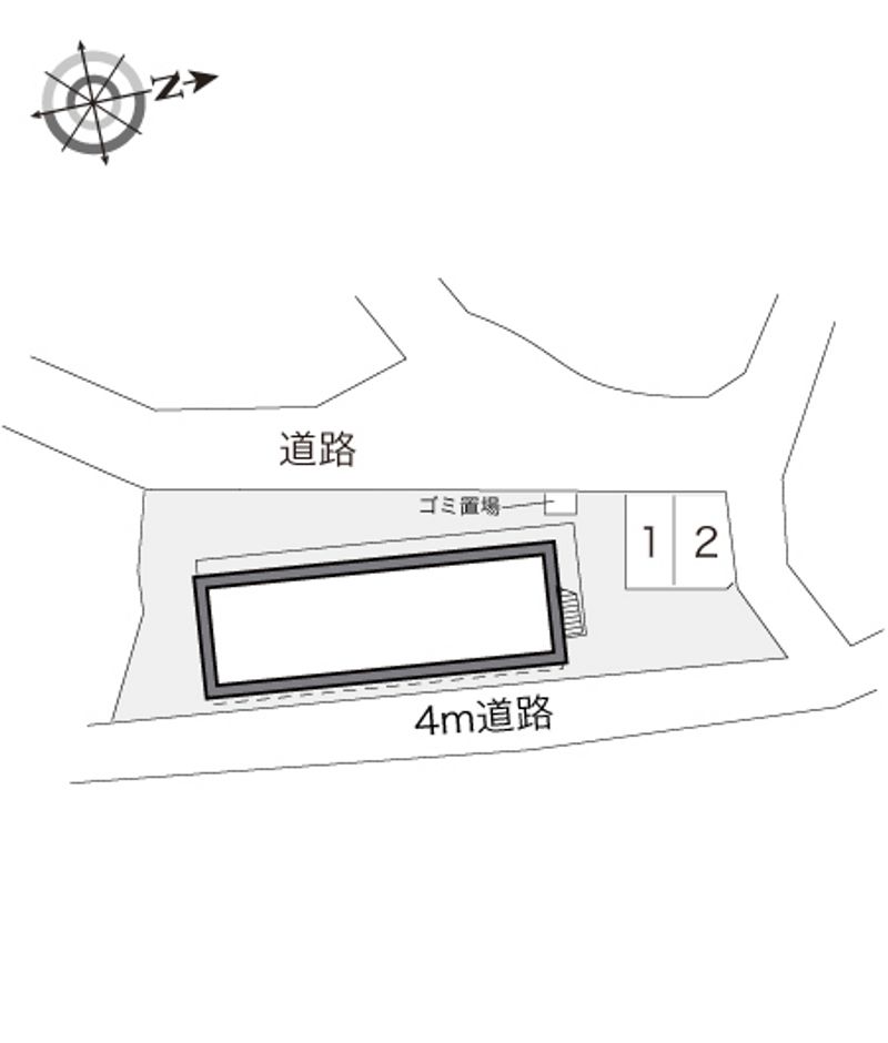 レオパレスジュネス清水ヶ丘 配置図