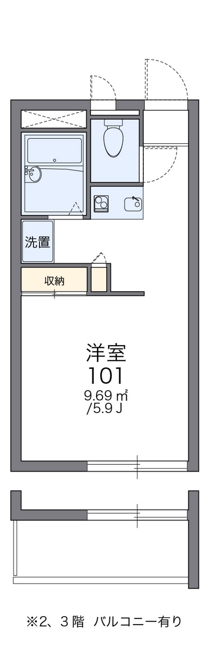 レオパレスマツヤ 間取図
