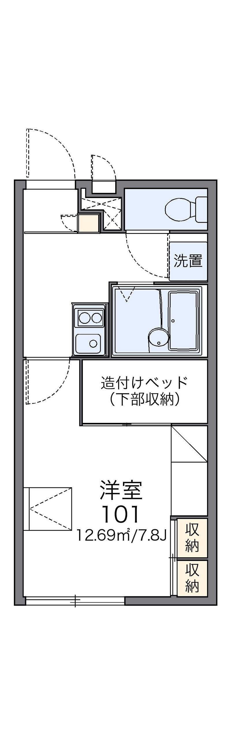 レオパレスボムール伊良林Ⅱ 間取図