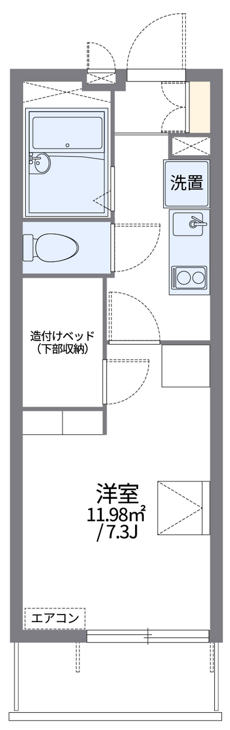 レオパレスフローラ小山 間取図